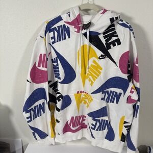 Nike Sportswear AOP Hoodie XL Retired Multicolored Logo Retro  Unisex F2